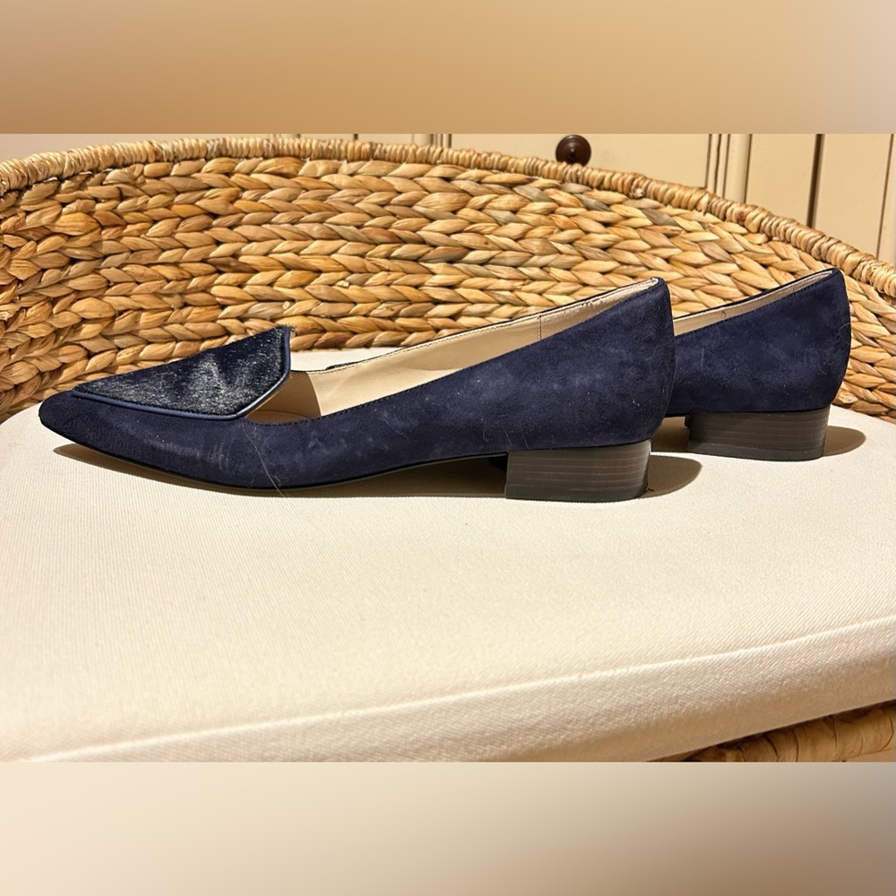 Navy Blue Cole Haan ‘Dellora’ Flats Pointed Toe - Picture 9 of 9